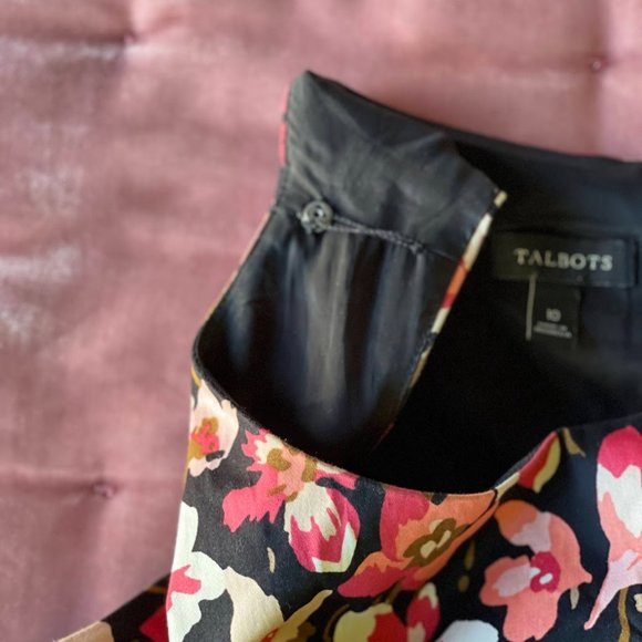 Talbots Size 10 Pleated Floral Women's Dress - Picture 4 of 9